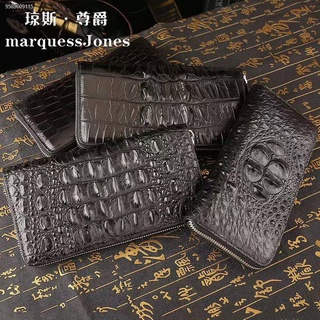 ◘✎Thailand crocodile leather wallet men s leather handbags long zipper clutch bag leather wallet bus