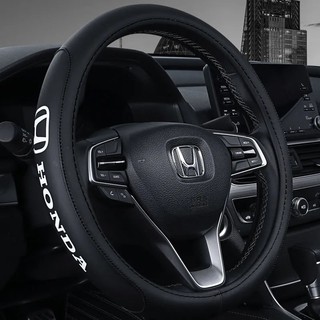 Embossed Steering Wheel Cover For Honda Accord City Jazz CR-V HR-V BR-V Brio Fit Freed Breathable And Comfortable Original Car Exclusive Logo Accessories