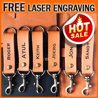 Personalized Leather Key Fob / Key Holder Accessory / Keychain / Laser Engraved Car Key Holder
