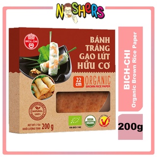 Noshers Bich-Chi Vietnam Organic Brown Rice Paper Bich Chi Rice Paper Fresh &Fried Spring Rolls 22cm (1)