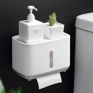 Waterproof Toilet Paper Holder Wall Mount Paper Holder for Toilet Shelf Box Tray Roll Storage Box