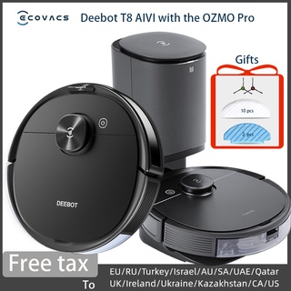 Original ECOVACS DEEBOT T8 T9 AIVI Vacuum Cleaner Robot with OZMO Pro APP Function English speakin
