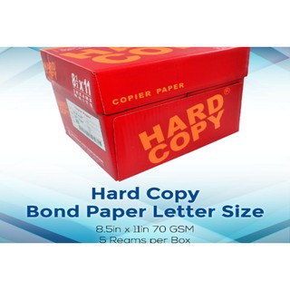 HARD COPY /Bond Paper LETTER SIZE/ Hard Copy Bond Paper 1 BOX