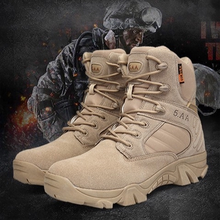 【Ready Stock】Men's Army Desert Combat Boots Military Training Boots Tactical Shoes