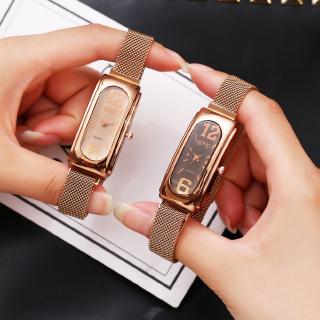 Women's Square Dial Quartz Watch Lazy Watch Magnetic Watch