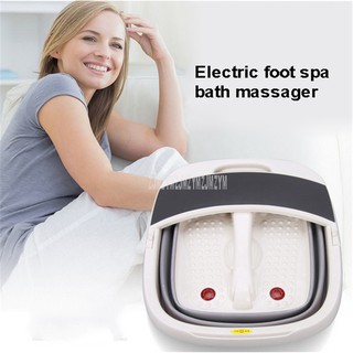 Automatic Electric Foot Spa Bath Rolling Vibration Heat Electric Oxygen Bubble Foot Massager For Rel