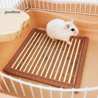 HY.xcw.Summer Pet Hamster Rabbit Bamboo Breathable Sleeping Bed Mat Cooling Nest Pad