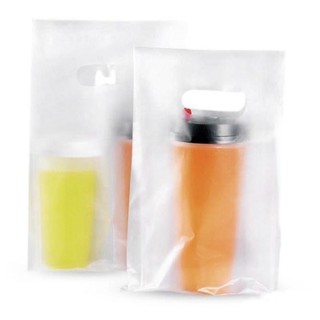 Single and Double Take Out Milk tea plastic bags -100pcs