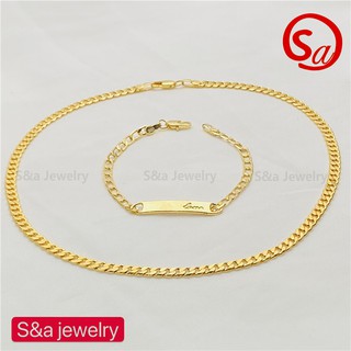 18K Bangkok Gold 2in1 Jewelry set for Kids set-165 (1)