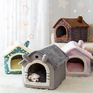 ✽Removable Cat Bed House Kennel Nest Pet Nest Cat Tent Dog Bed Warm Dog House Cushion Sofa Bed Cat H (6)