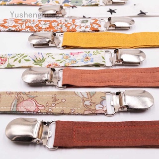 Yushenghuag Baby Pacifier Clip Chain Cotton Floral Pattern Dummy Holder Chupetas Soother Pacifier Clips Leash Strap Nipple Holders