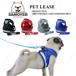 Samoyed Walking Jacket Harness and Leash Pets Puppy Kitten Clothes Adjustable Vest Dog Vest Leash