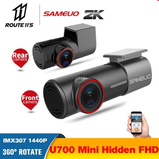 SAMEUO New U700 Mini Dash Cam Front And Rear 1944P DVR Camera Dash Auto Video Recorder Night Vision