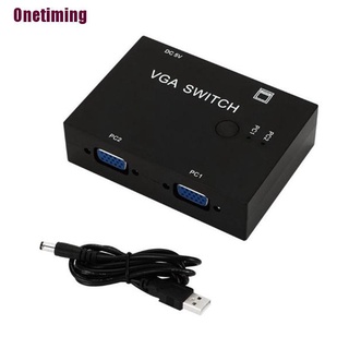 Otph 2-Port VGA Monitor Sharing Switch Box Video Selector 2 In 1 Out For LCD PC Super