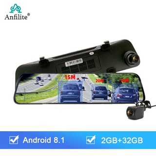 Anfilite 12" Car Rear View Mirror camera 4G Android 8.1 ADAS GPS navigation 1080P 2+32GB WIFI Video