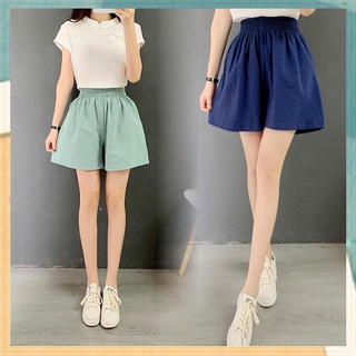 【Available】Women Cotton And Linen Shorts Summer Wide Leg Shorts A Word Loose Pants High Waist Casua