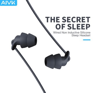 Aivk Deep noise cancelling sleep Earphones HIFI Bass sound In-ear ear phone 3.5mm wired headset wear without pain M2