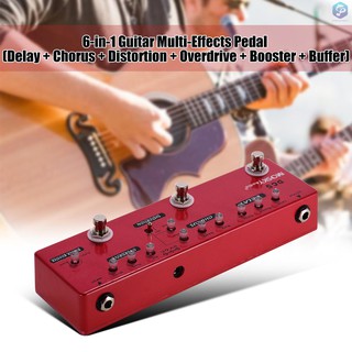 ♪♪J&F❤ MOSKY DC5 6-in-1 Guitar Multi-Effects Pedal Delay + Chorus + Distortion + Overdrive + Booster