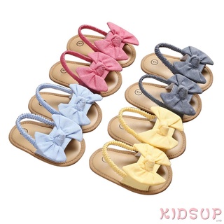 ♀✿KIDSUP✿Baby Girls Bow Knot Sandals Summer Soft Sole Flat Princess Shoes