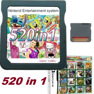520 In 1 Compilation Video Game Cartridge Card For Nintendo DS 3DS 2DS Super Combo Multi Cart