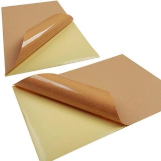 (50pcs) Printable Kraft Sticker Paper A4 105gsm(brown) / 75gsm(yellow) for inkjet printing (2)