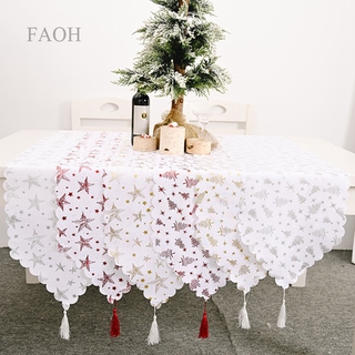 New Creative Home Christmas Decorations Table Runner Table Dress Up Bronzing Tablecloth