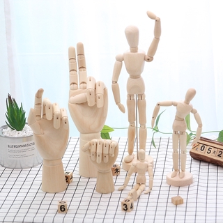 European Wooden Doll Joint Hand Birthday Gift Model Creative Home Furnishings Desk Decorations