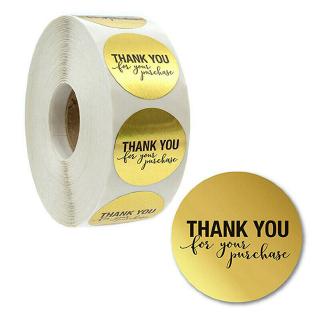 500Pcs/Roll Thank you Stickers Wedding Flower Baking Handmade Adhesive Label