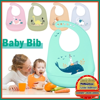 Baby Bib Waterproof Silicone Drool Pad Feeding Band Saliva Pocket Kids Meal Pocket For Girl&Boy
