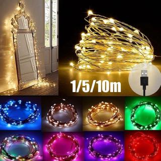 1/5/10M USB LED Copper Wire String Fairy Light Night Lighting Lamp