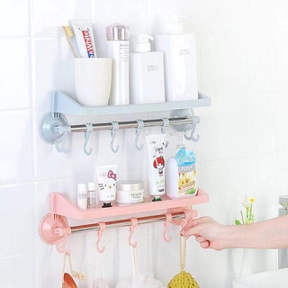 ⊙℗✘Wall Mounted shelf Organizer Kitchen Bathroom Organizer Hanging Rack Corner Plastic