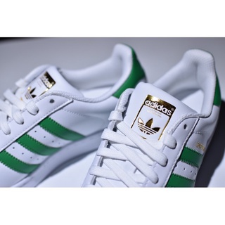 ◎LL real map Adidas Originals SuperStar all white green tail white green shell head BY3722 couple sh