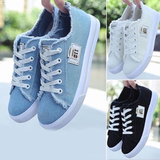 shoes for womenClover Canvas Shoes Women 2020 New Arrival Lace-Up Fashion Denim Solid Sneaker
