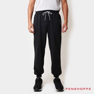 Penshoppe Track Pants With Pen Scribble For Men (Black/Gray)