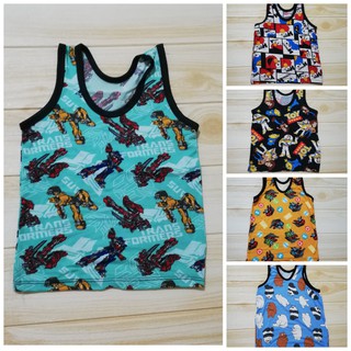 Kids Sando for Boys Pambahay Cotton Spandex Assorted Printed Characters