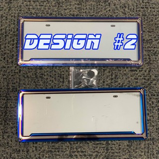 【READY Stock】❅❈♛2pcs Aluminum Alloy Car License Plate Frame Tag Cover Holder With Screw Caps