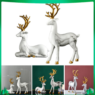 Nordic Style Statues Resin Sculpture elk Deer Ornaments, Home Decor Room Cabinet Crafts Art Ornaments Decorative Sculpture Props