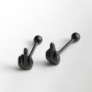 【Fast Delivery】Ready/COD Sexy Punk Tongue Nails 316L Stainless Steel Anaphylaxis Middle Finger Tongue Nails Despise Tongue Ring Body Piercing _highgoss.ph (5)