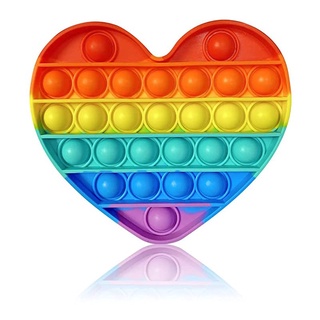 Pop It Fidget Rainbow Push Bubble Fidget Toys Popit Stress Relief Toy (4)