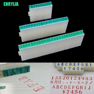 (ENRYLIA) 1 Set English Alphabet Letters Numbers Rubber Stamp Free Combination Diy Craft