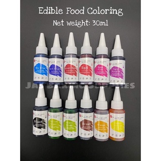 6pcs Per Pack 30ml Edible Food Coloring Food Grade Edible Icing Coloring