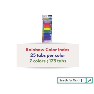Rainbow Color Index Tabs [ 7 colors, 25 tabs each ]