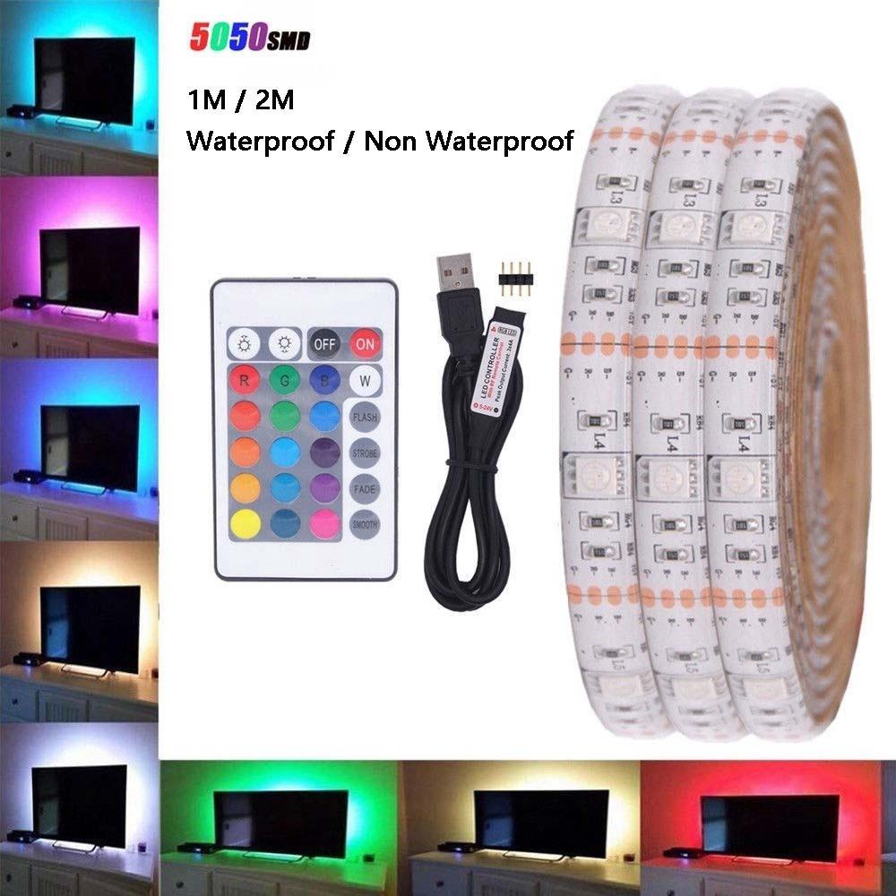 LED TV USB Backlight Kit Computer RGB LED Light Strip TV Background Lights 1M/2M 9Lyl