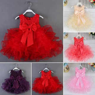 Baby Kids Girl Sleeveless Tutu Lace Skirts Princess Dresses (5)