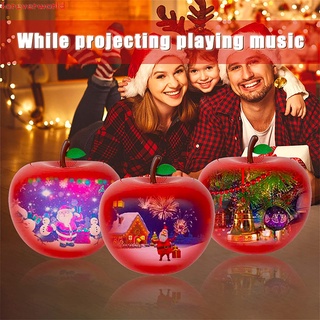 Christmas Talking Animated Apples with Built-in Projector Speaker Audio Flash Projector Lamp Night Light for Home Party