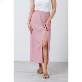 skirt with slit Ang bagong✤✒TH Grace Long skirt with side slit(Free size)