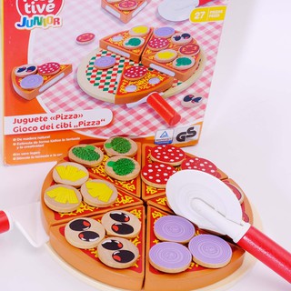 Pizza Wood Toy With Velcro