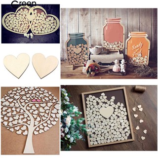 [COD] Greenhome Wooden Love Heart Shape Embellishment Plaques Wedding Craft