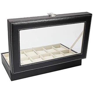 ○✵Watches✾10 Slot Watch Box Case Organizer Display Storage Tray for Men & Women