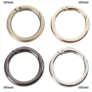 【RT81】5xKeychain Ring Circle Spring Snap For DIY Keyring Hook Bag Buckle